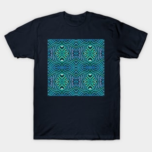 Hearts Pattern - Textural 1 Var 3 in Blue T-Shirt